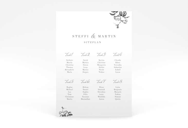 Sitzplan Poster Hochzeit Magnificent 50 x 70 cm Poster