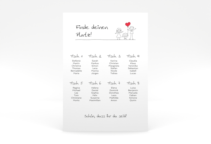 Sitzplan Poster Hochzeit Family 50 x 70 cm Poster