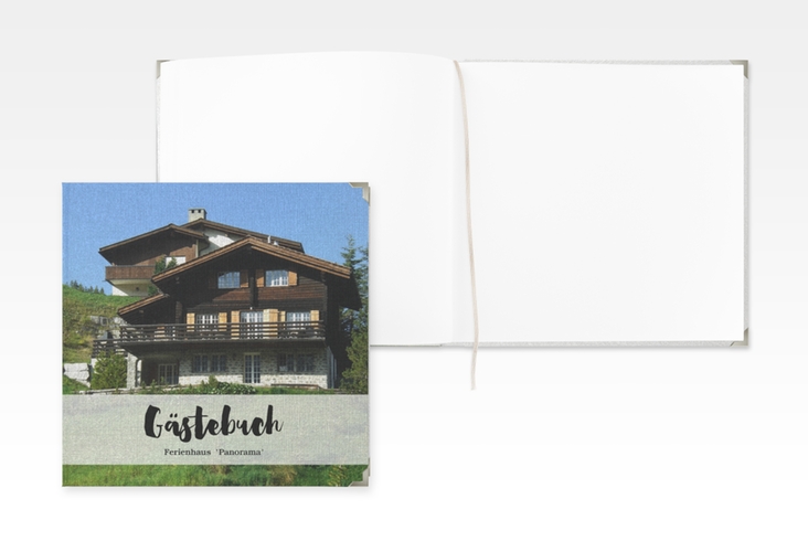 Gästebuch Selection Ferienhaus Panorama Leinen-Hardcover mit großem Foto