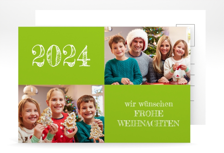 Weihnachtskarte Besinnlichkeit A6 Postkarte zum selbst Gestalten mit Fotos