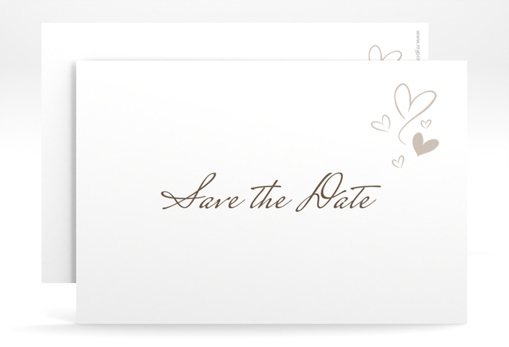 Save the Date-Karte Purity A6 Karte quer weiss