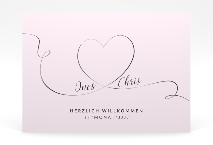 Willkommensschild Poster Dolce 70 x 50 cm Poster rosa