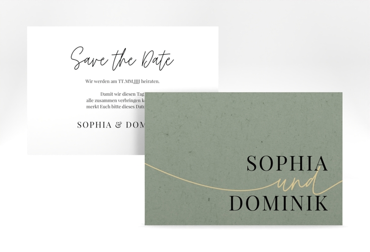 Save the Date-Karte Easy A6 Karte quer im modernen minimalistischen Design