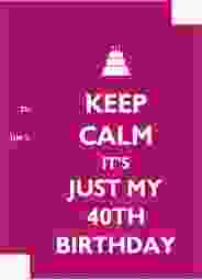 Einladung 40. Geburtstag "KeepCalm"