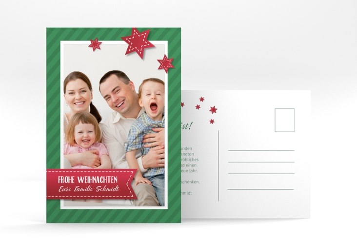 Weihnachtskarte Sternenband A6 Postkarte