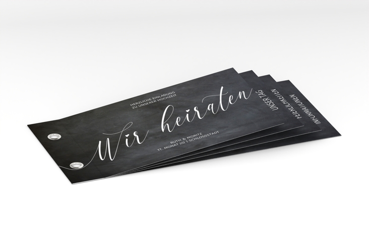 Hochzeitseinladung Chalkboard Booklet