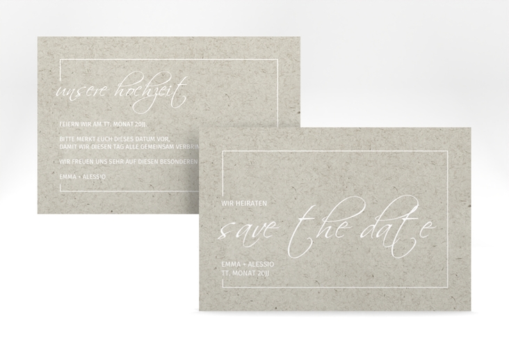 Save the Date-Karte Simple Line A6 Karte quer hochglanz