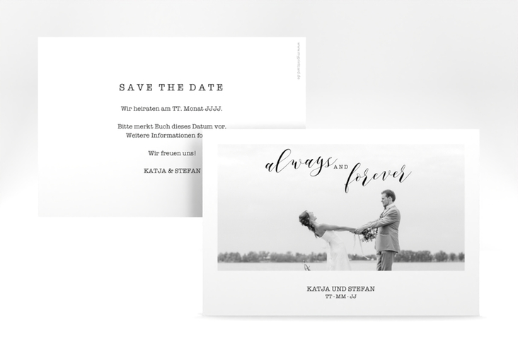 Save the Date-Karte Photoframe A6 Karte quer