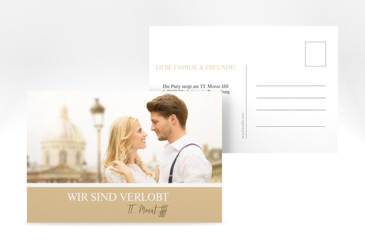 Verlobungskarte Hochzeit Balance A6 Postkarte