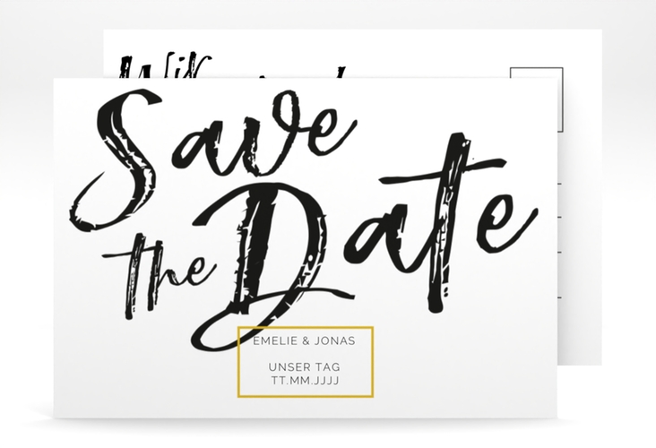 Save the Date-Postkarte Words A6 Postkarte