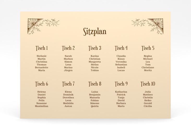 Sitzplan Poster Hochzeit Storybook 70 x 50 cm Poster