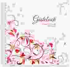 Gästebuch Hochzeit Lilly Ringbindung rot