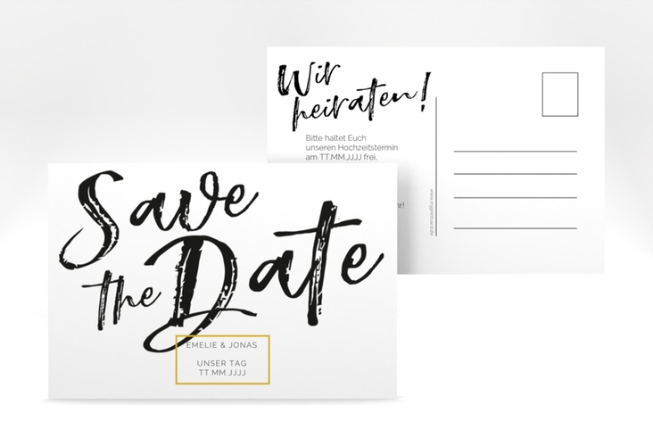 Save the Date-Postkarte Words A6 Postkarte