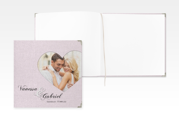 Gästebuch Selection Hochzeit Sweetheart Leinen-Hardcover rosa