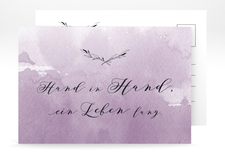 Save the Date-Postkarte Divine A6 Postkarte flieder