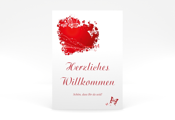 Willkommensschild Poster Mailand 50 x 70 cm Poster rot