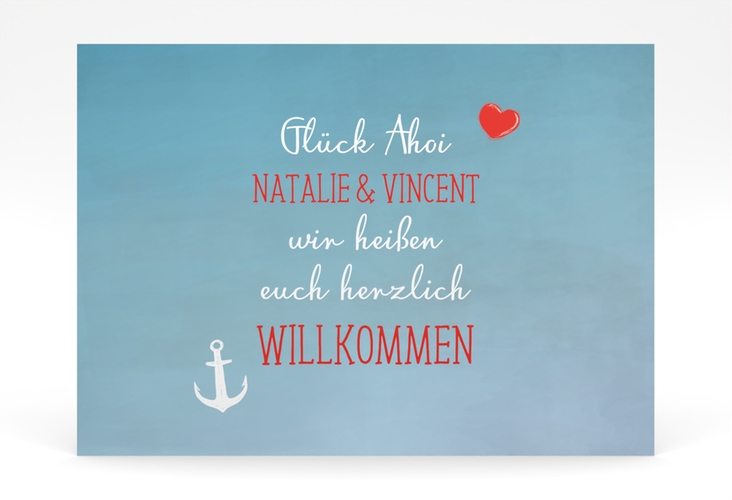 Willkommensschild Poster Ehehafen 70 x 50 cm Poster