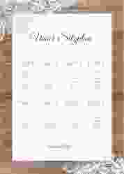 Sitzplan Poster Hochzeit "Spitze"