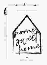 Party Einladung Sweethome A6 Karte hoch weiss mit Haus und Aufschrift home sweet home