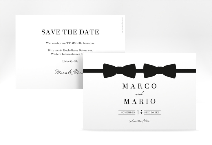 Save the Date-Karte Suits A6 Karte quer