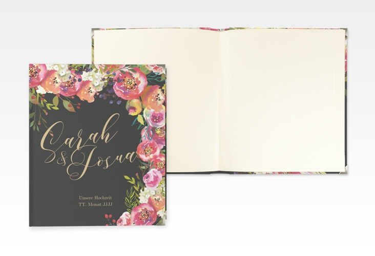 Hochzeitsalbum Flowerbomb 21 x 25 cm schwarz