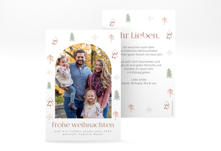 Weihnachtskarte Christbäumchen A6 Karte hoch