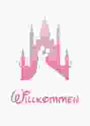 Willkommensschild Poster Castle 50 x 70 cm Poster rosa