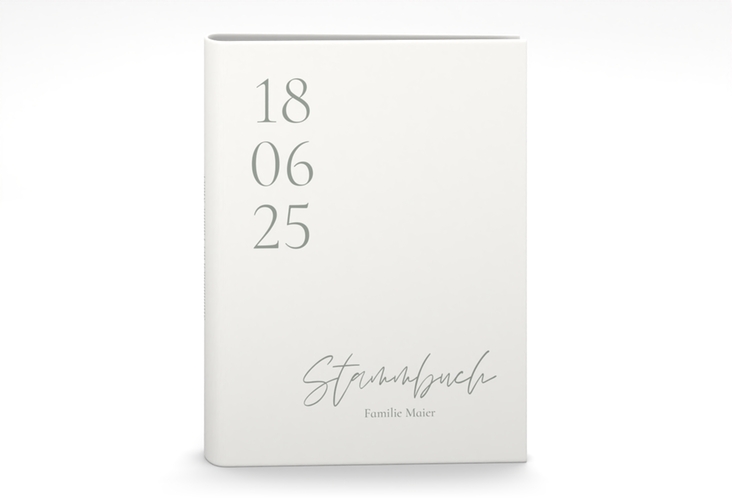 Stammbuch A5 Day Stammbuch A5 weiss mit Datum im minimalistischen Design