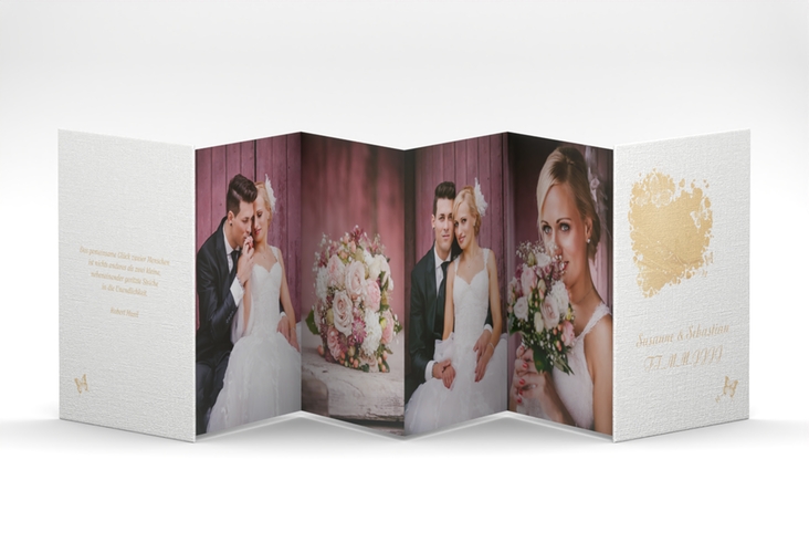 Foto-Leporello Hochzeit Mailand Leporello beige