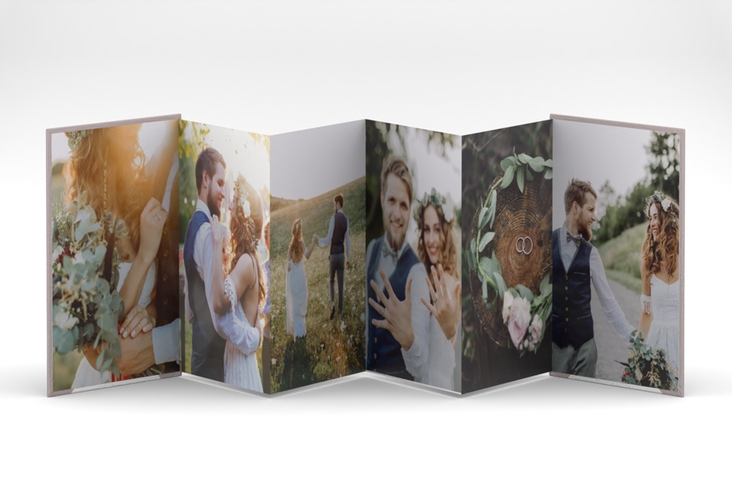 Foto-Leporello Hochzeit Blumenbogen Leporello flieder