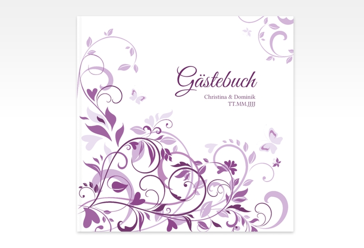 Gästebuch Creation Lilly 20 x 20 cm, Hardcover lila