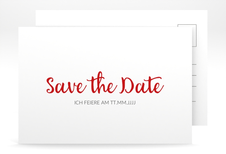 Save the Date-Postkarte Geburtstag Handwriting A6 Postkarte hochglanz