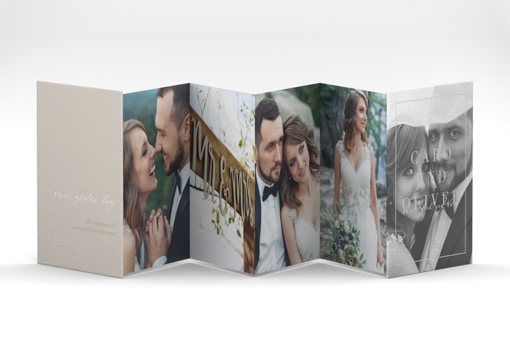 Foto-Leporello Hochzeit Moment Leporello beige