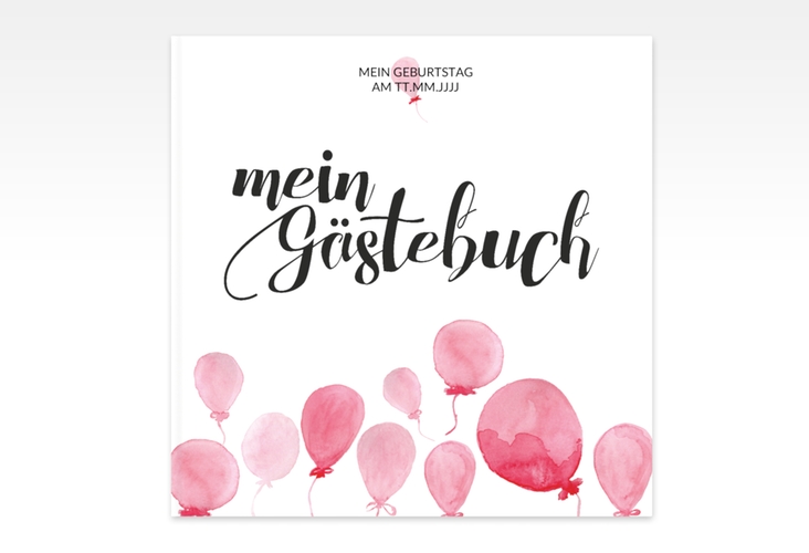 Gästebuch Creation Geburtstag Ballon 20 x 20 cm, Hardcover