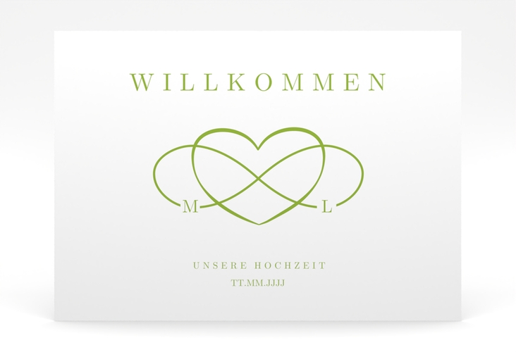 Willkommensschild Poster Infinity 70 x 50 cm Poster gruen