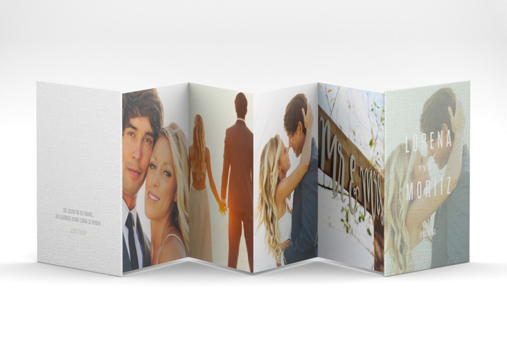 Foto-Leporello Hochzeit Memory Leporello mint