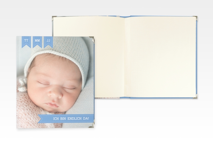 Baby Fotoalbum Kinderlachen 21 x 25 cm blau