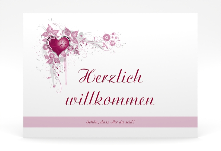 Willkommensschild Poster Triest 70 x 50 cm Poster pink