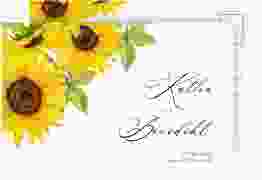 Save the Date-Postkarte Sonnenblume A6 Postkarte weiss