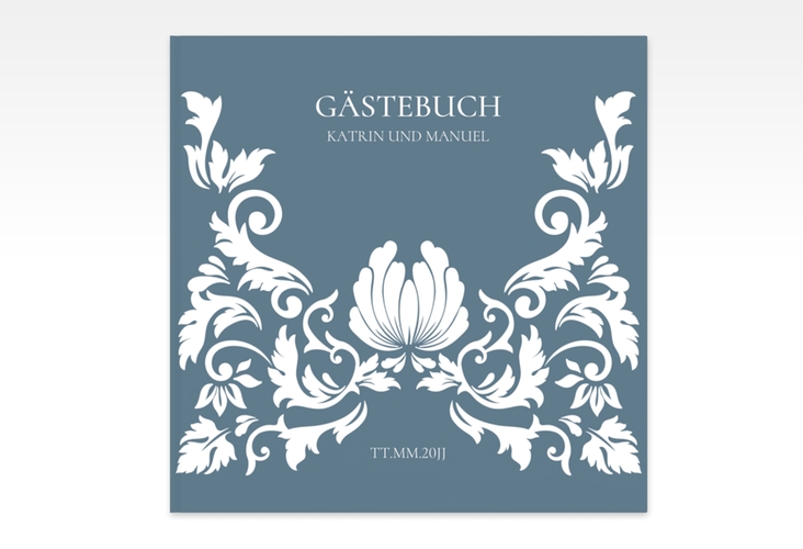 Gästebuch Creation Hochzeit Royal 20 x 20 cm, Hardcover mit barockem Blumen-Ornament