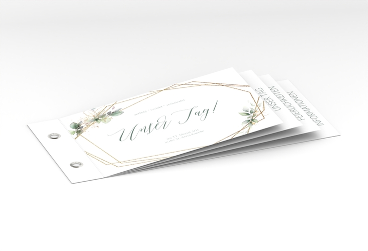 Hochzeitseinladung Greenish Booklet