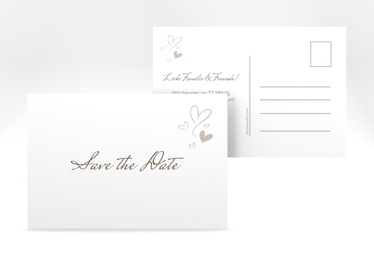 Save the Date-Postkarte Purity A6 Postkarte weiss