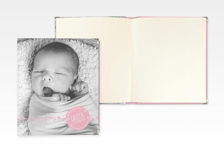 Baby Fotoalbum Unikat 21 x 25 cm rosa