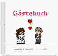 Gästebuch Hochzeit Pixel Ringbindung weiss