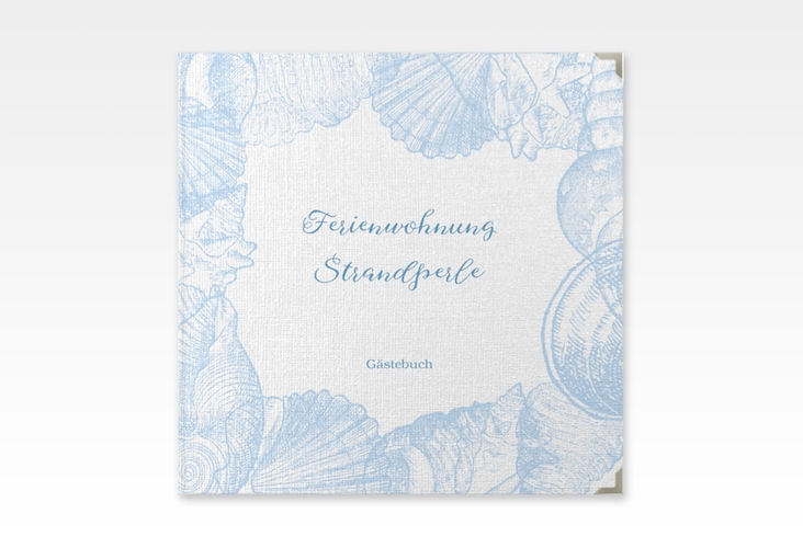 Gästebuch Selection Ferienwohnung Strandperle Leinen-Hardcover mit Muscheln