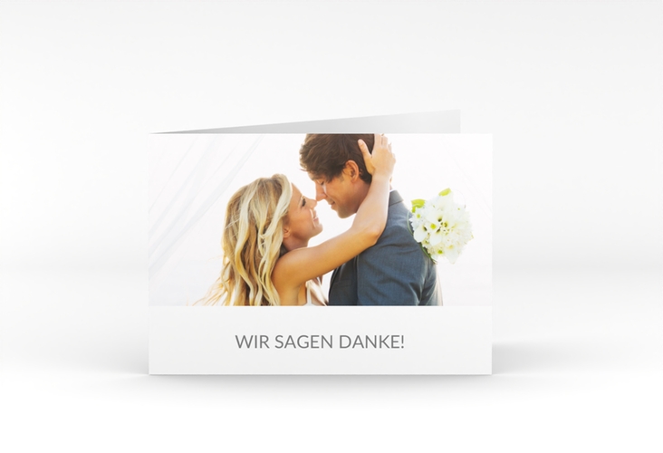 Danksagungskarte Hochzeit Vista A6 Klappkarte quer