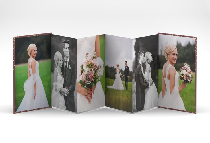 Foto-Leporello Hochzeit Glitter Leporello rot