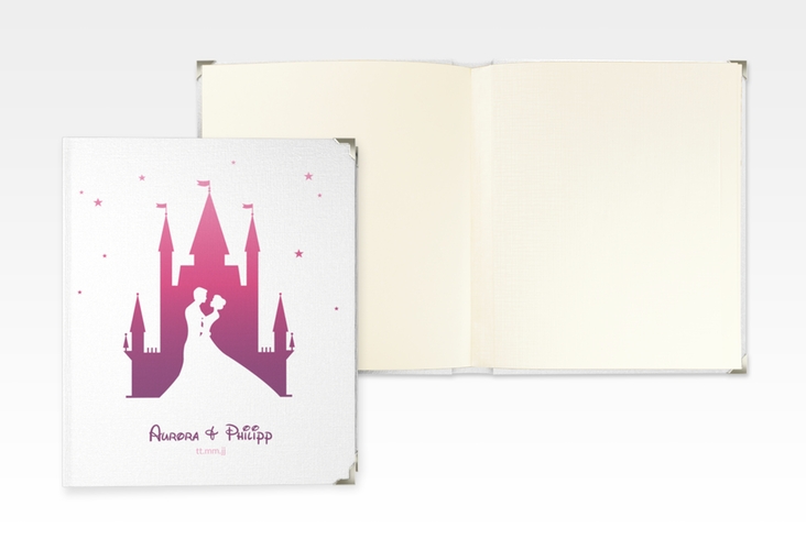 Hochzeitsalbum Castle 21 x 25 cm pink