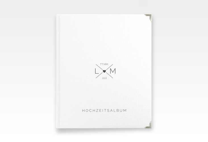 Hochzeitsalbum Initials 21 x 25 cm mit Initialen im minimalistischen Design