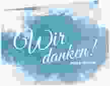 Danksagungskarte Hochzeit Frozen A6 Klappkarte quer blau mit Winter-Design